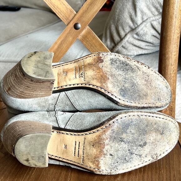 Isabel Marant Dicker Suede Ankle Boots Booties Size 36 Tan Western - Picture 5 of 10